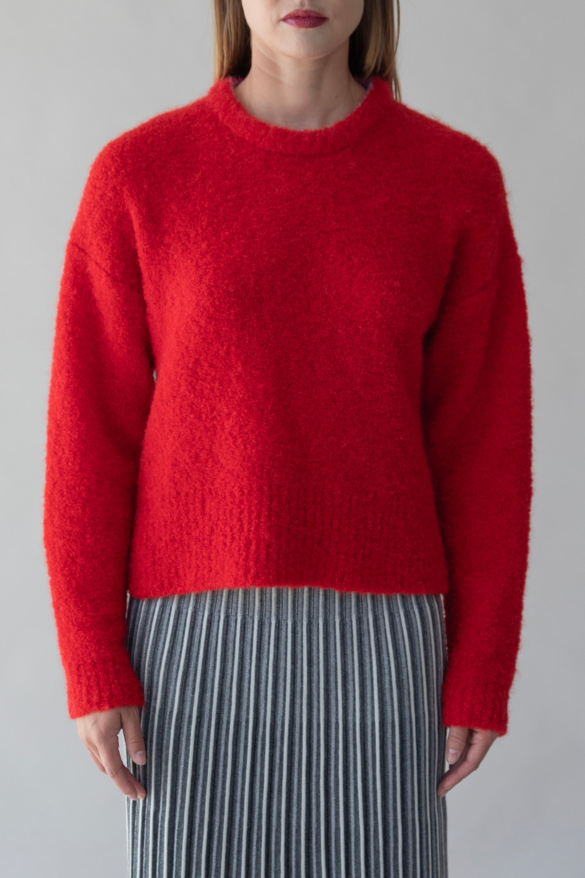 BELLE BOUCLE PULLOVER - SCARLETT