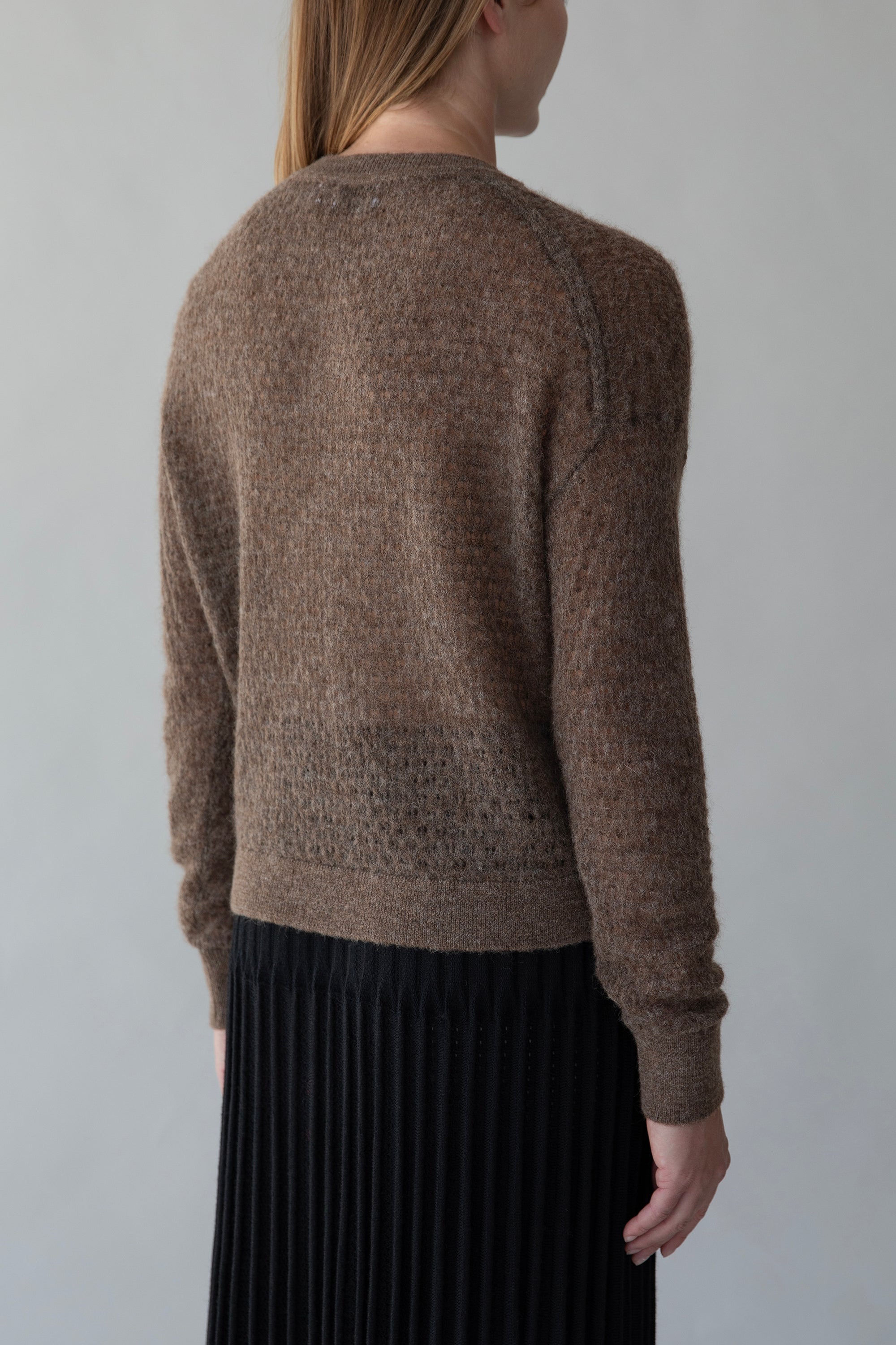LACEY POINTELLE PULLOVER - CEDAR