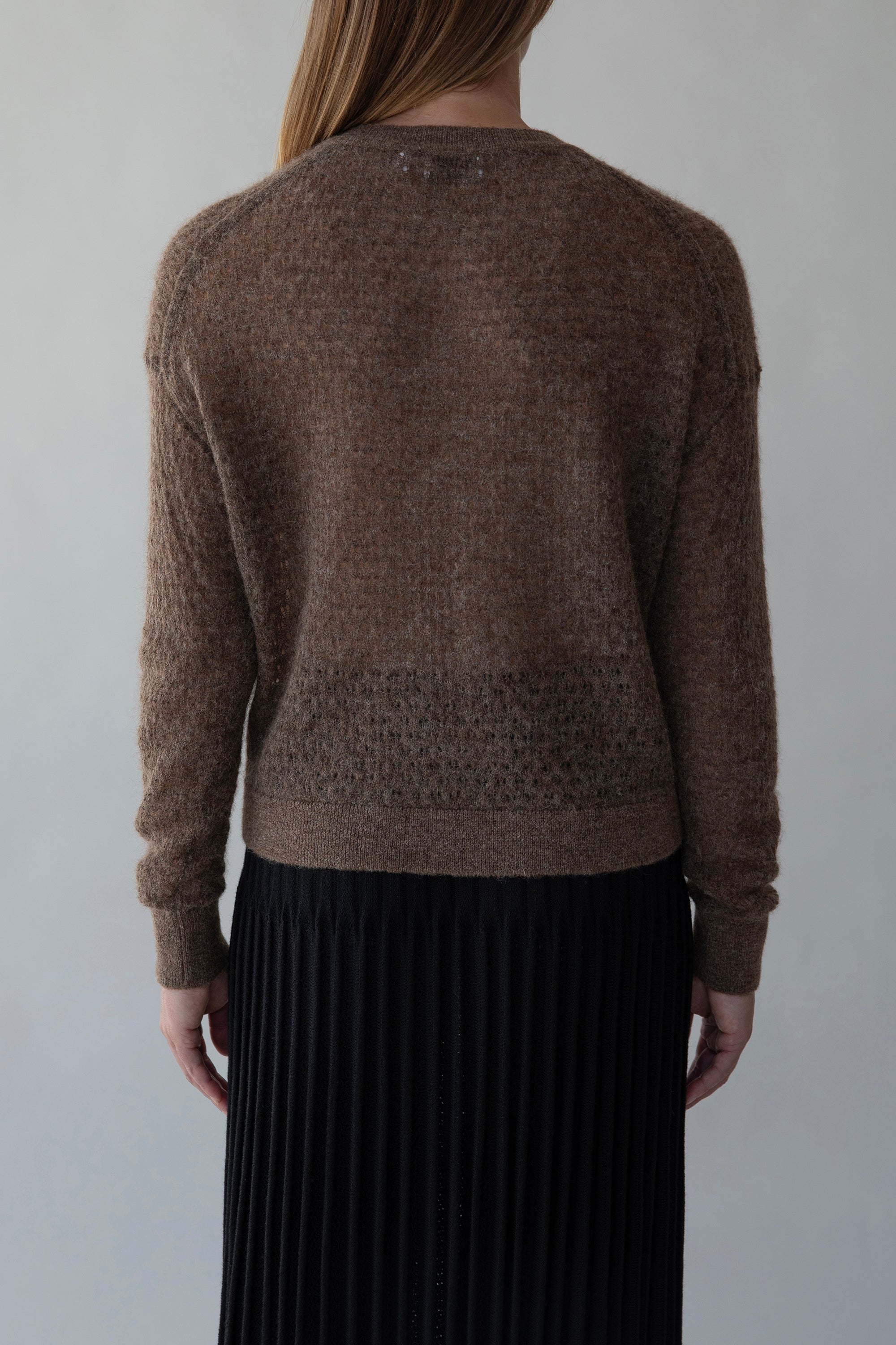 LACEY POINTELLE PULLOVER - CEDAR