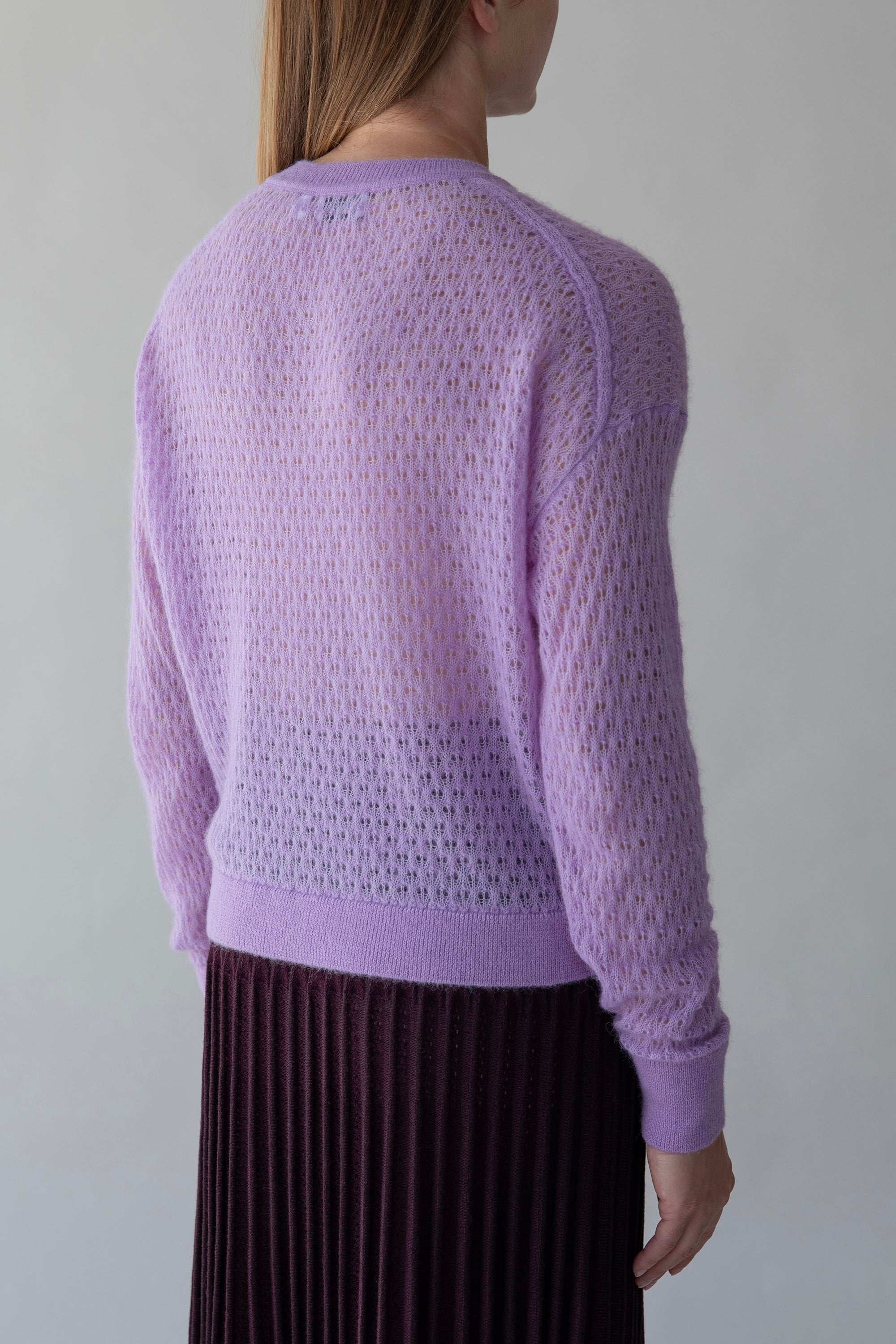 LACEY POINTELLE PULLOVER - IRIS