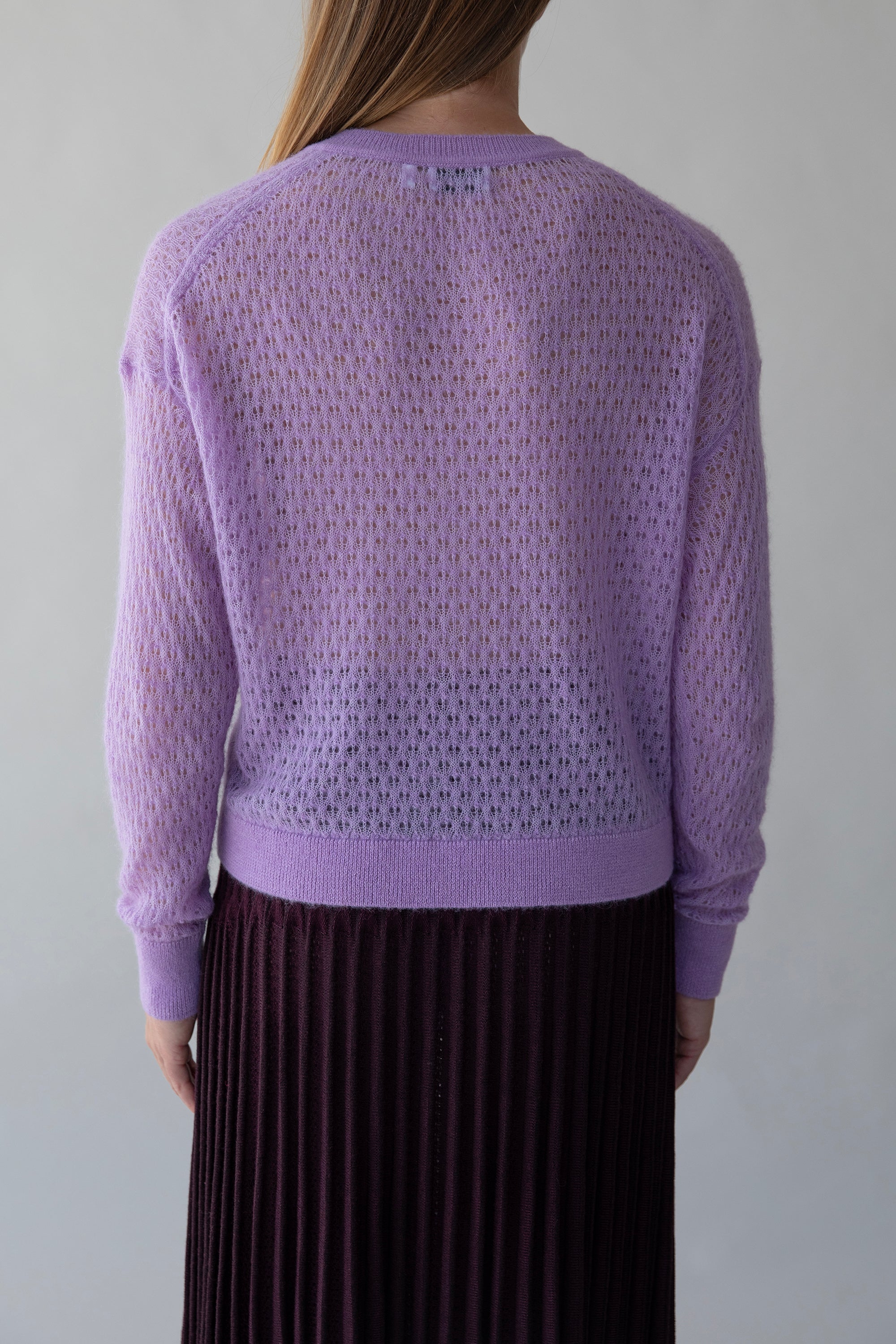 LACEY POINTELLE PULLOVER - IRIS