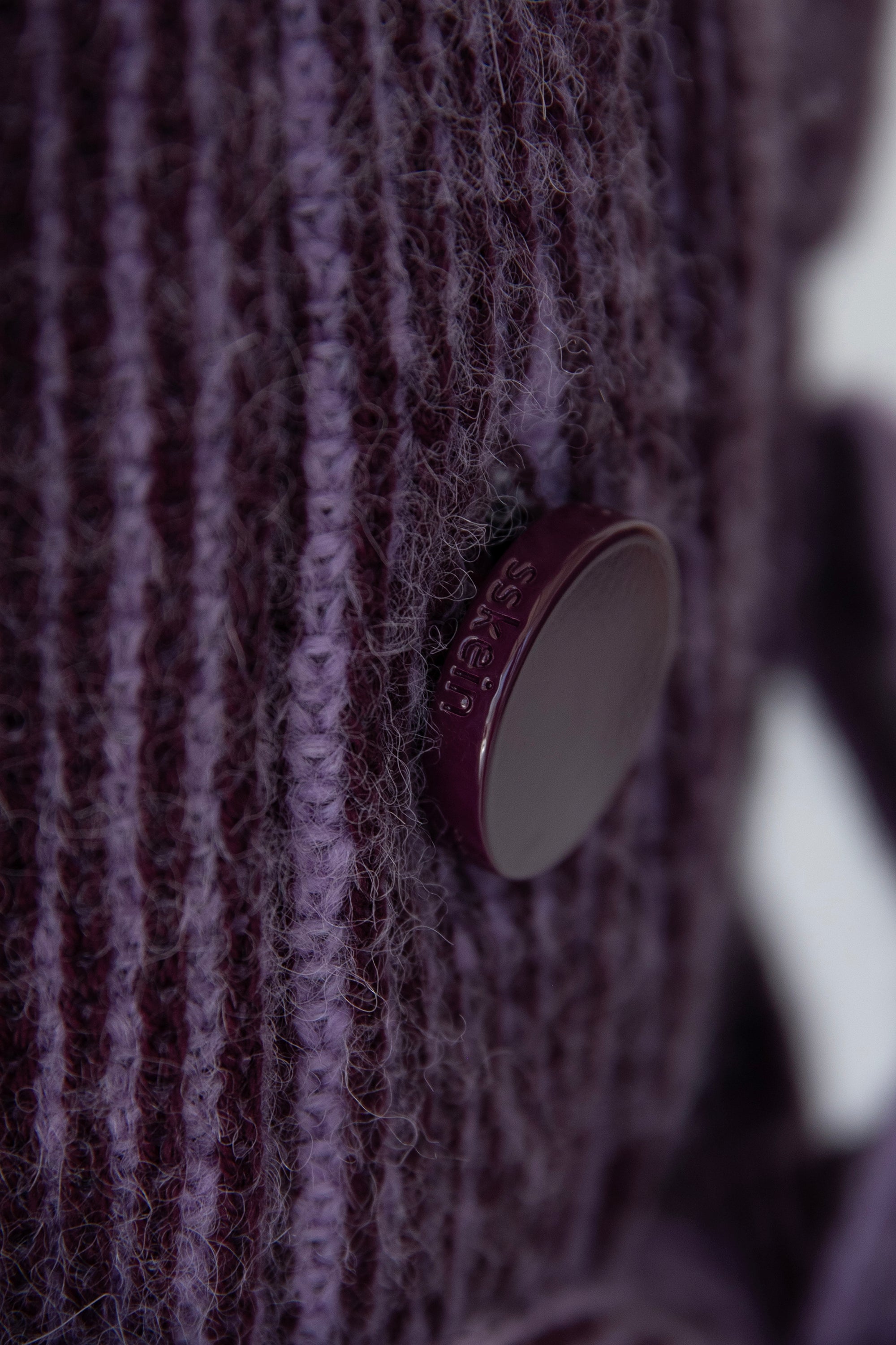 LESSE CARDIGAN - AUBERGINE
