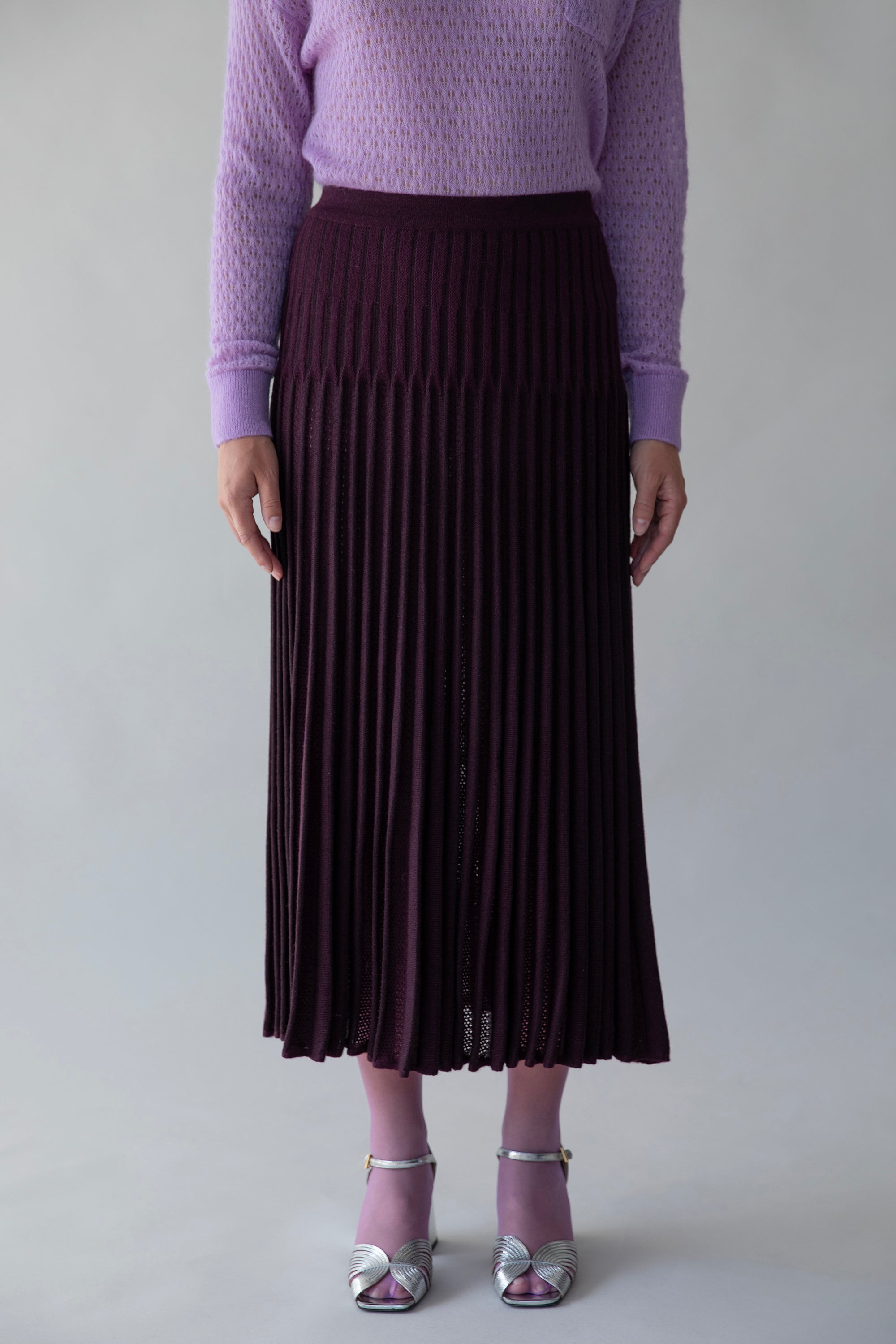 SOLEIL SKIRT - AUBERGINE