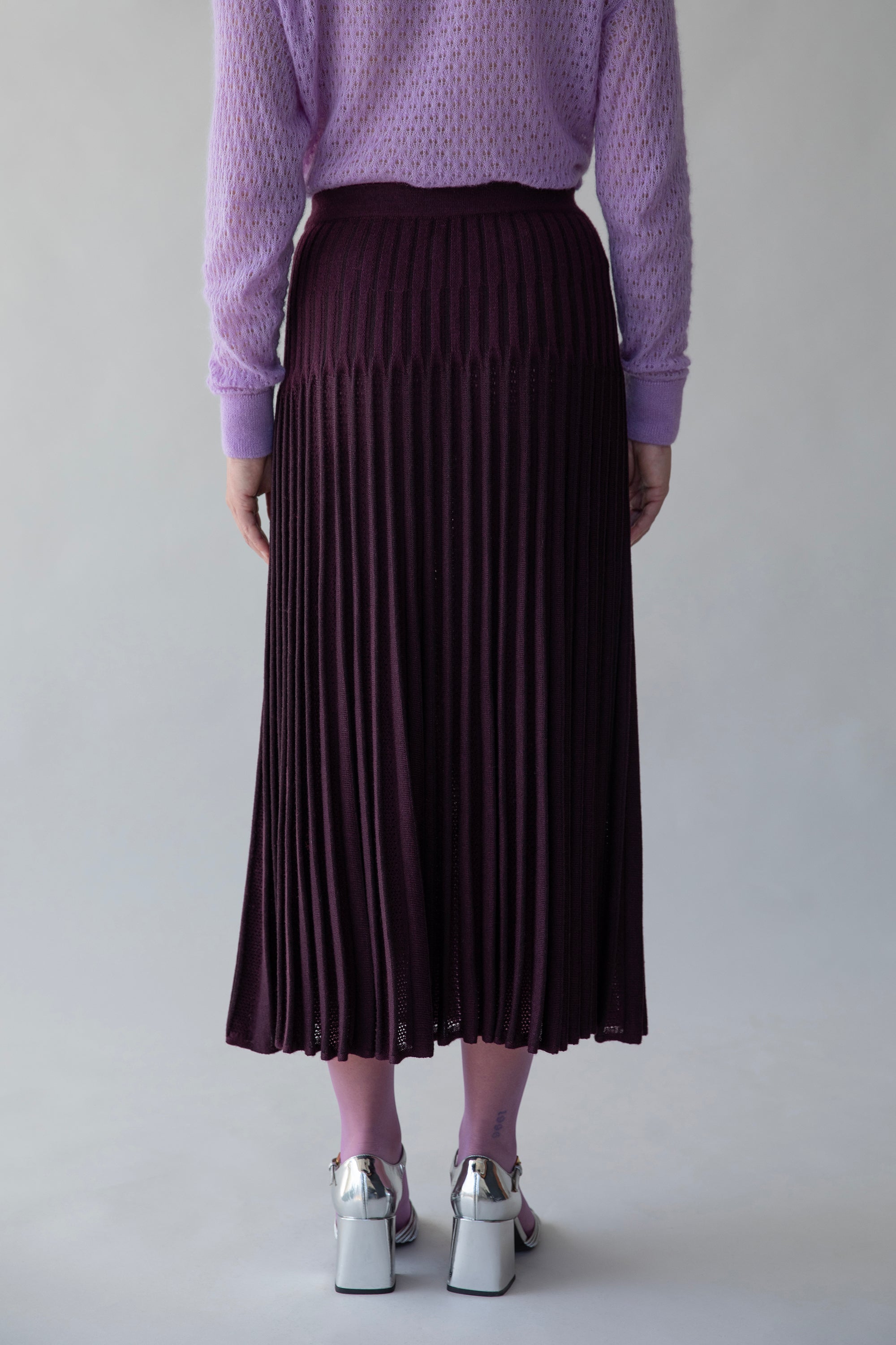 SOLEIL SKIRT - AUBERGINE