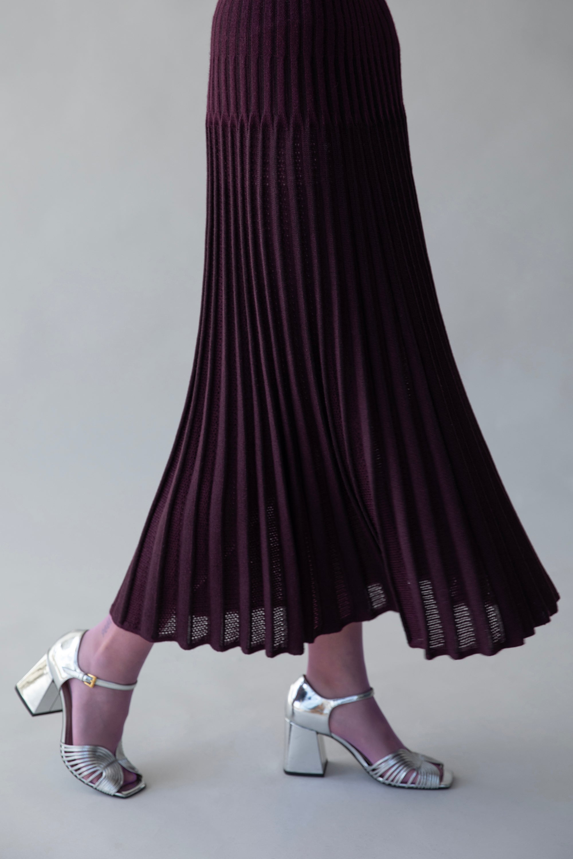 SOLEIL SKIRT - AUBERGINE