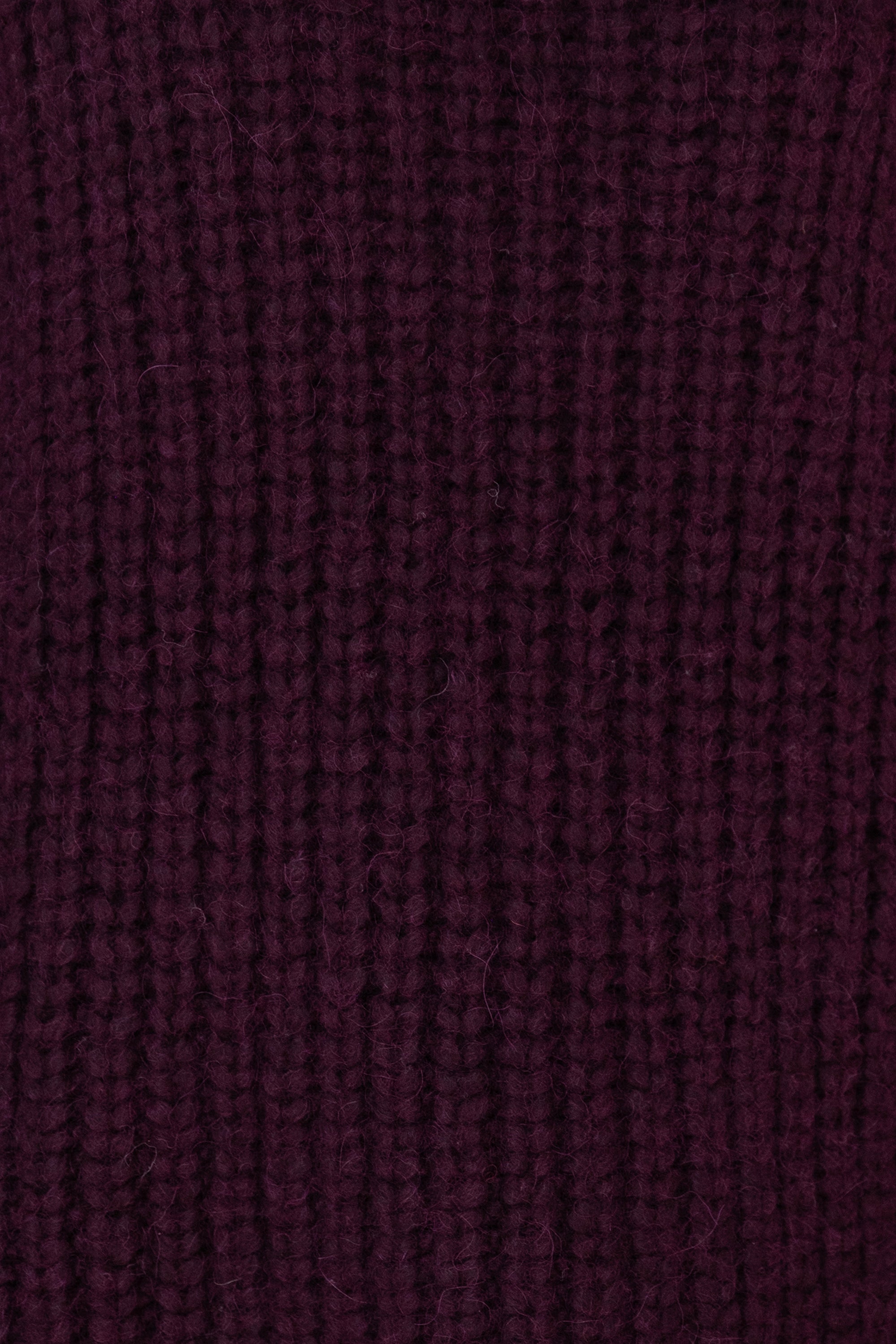 SYLVIE HANDKNIT PULLOVER - AUBERGINE