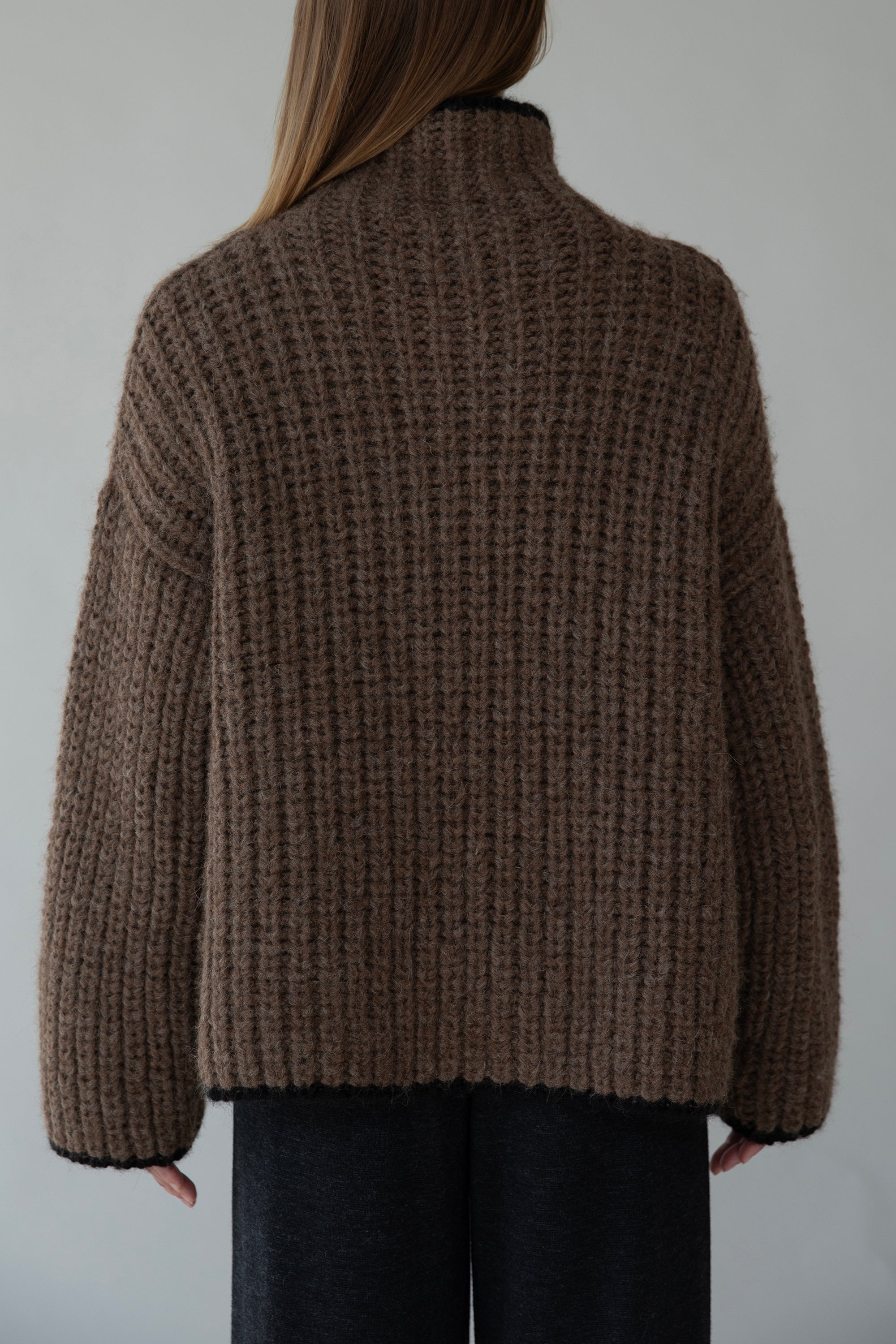 SYLVIE HANDKNIT PULLOVER - SADDLE
