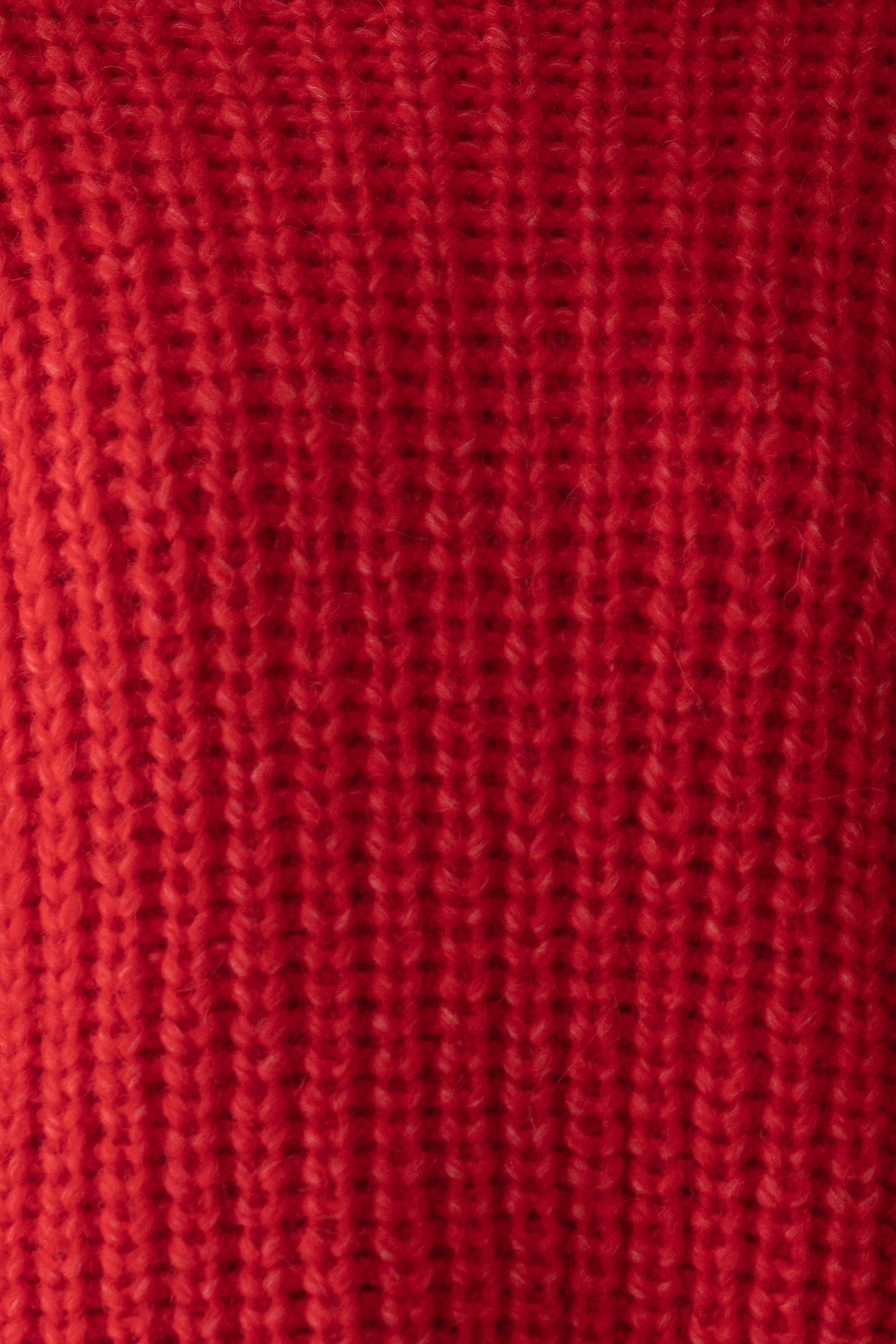 SYLVIE HANDKNIT PULLOVER - SCARLETT
