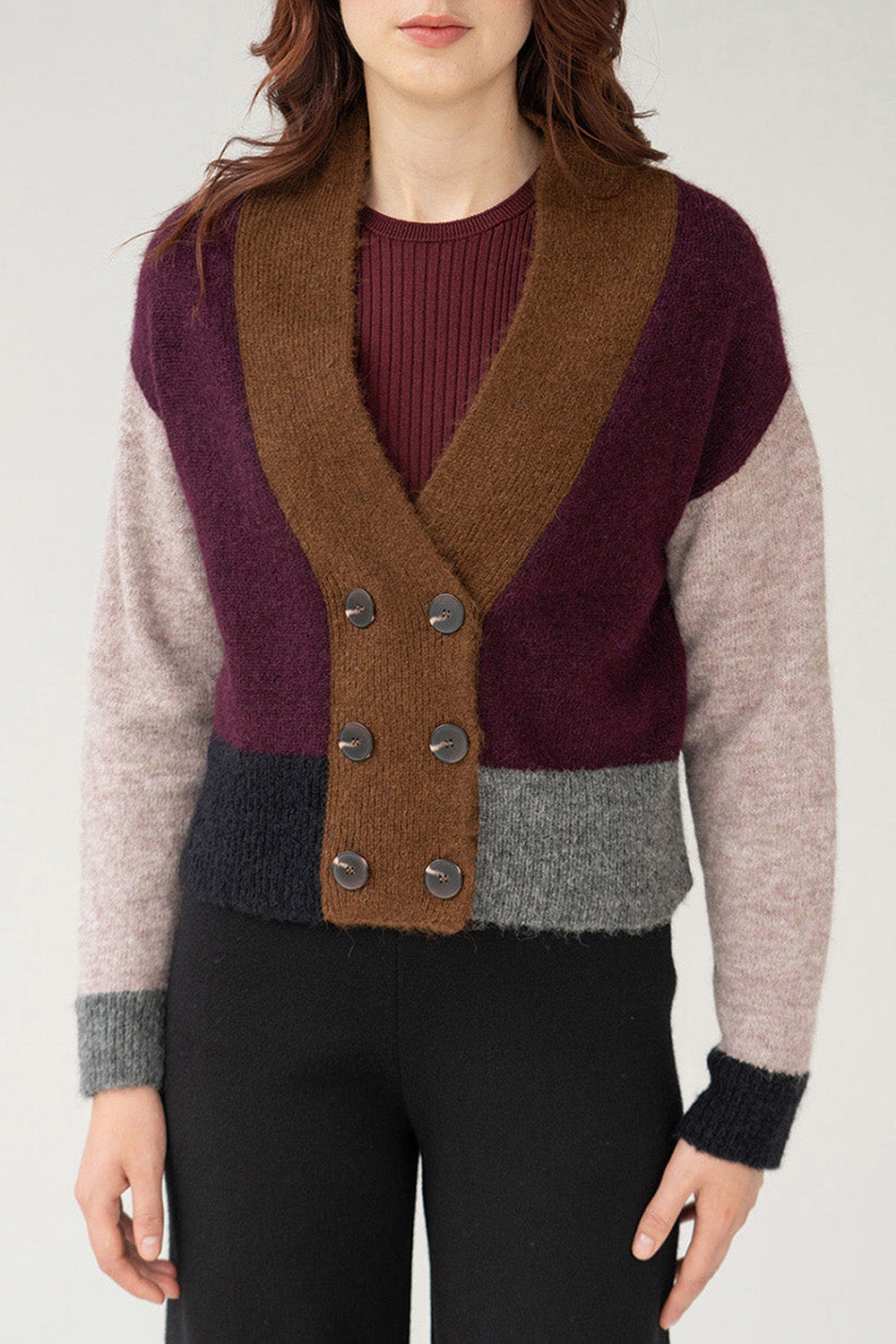 Aubergine cardigan hotsell