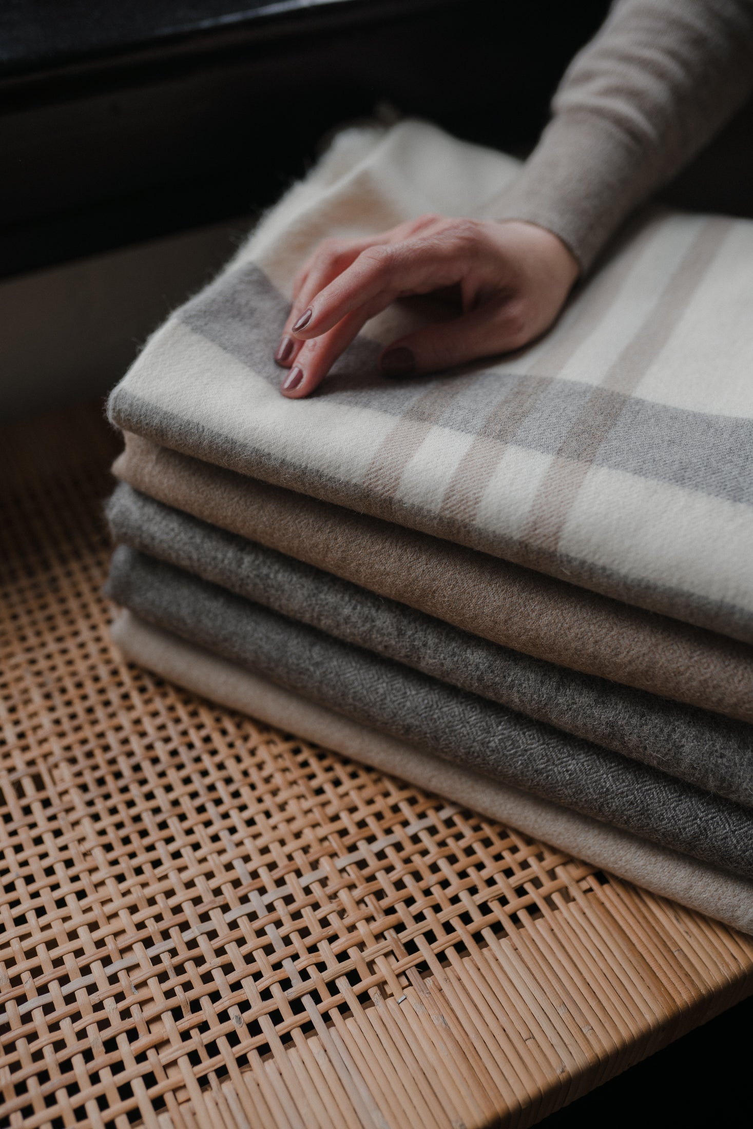 CLASSIC MACRO PLAID BABY ALPACA THROW