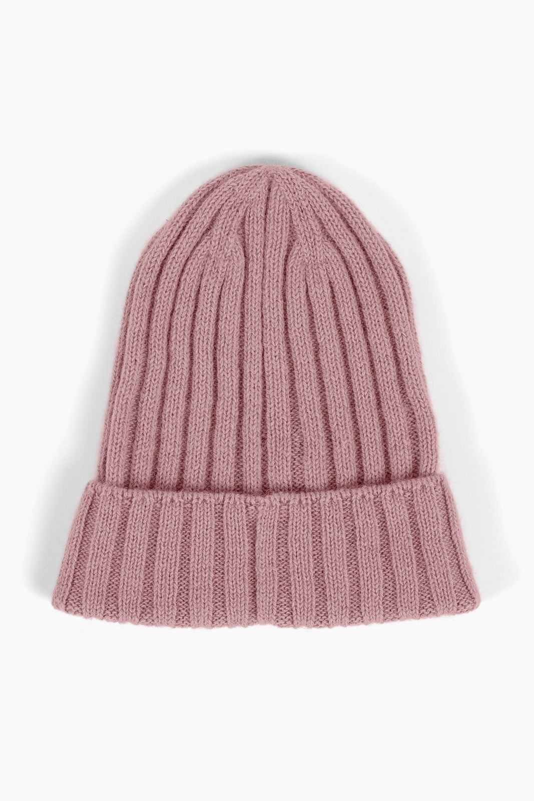 RIBBED BABY ALPACA BEANIE - CAMEO PINK / OS