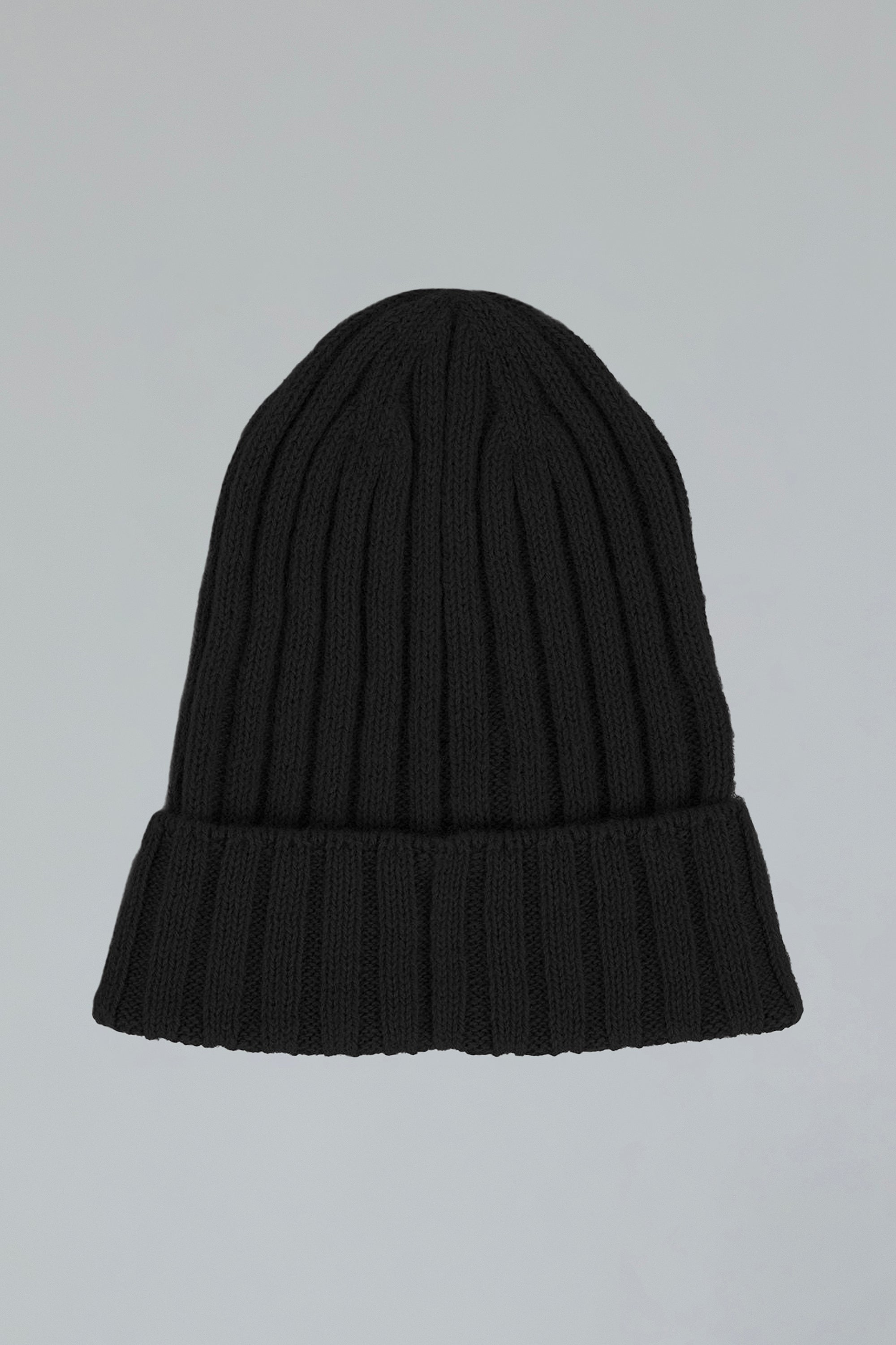 RIBBED BEANIE - BLACK