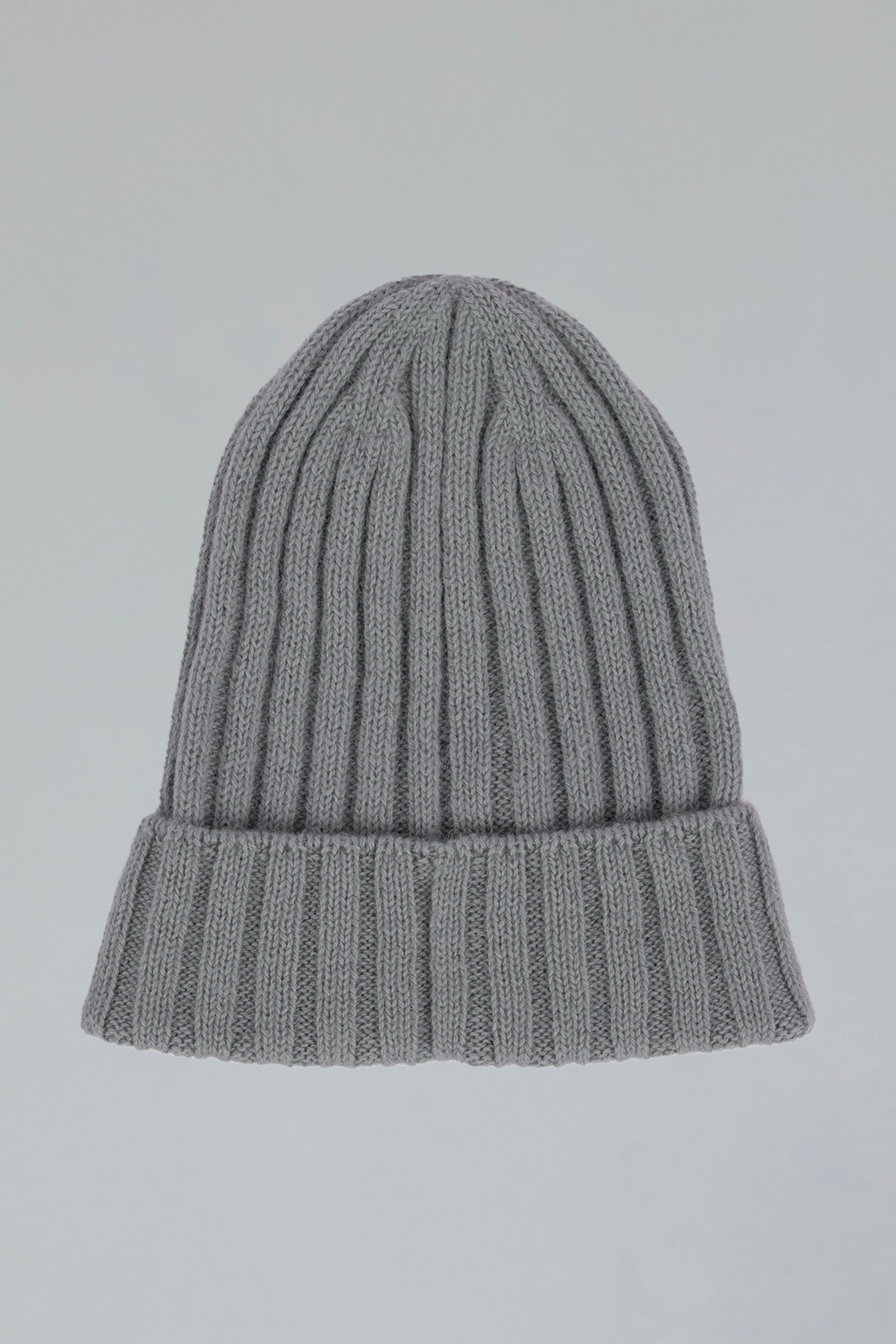 RIBBED BEANIE - GREY HEATHER