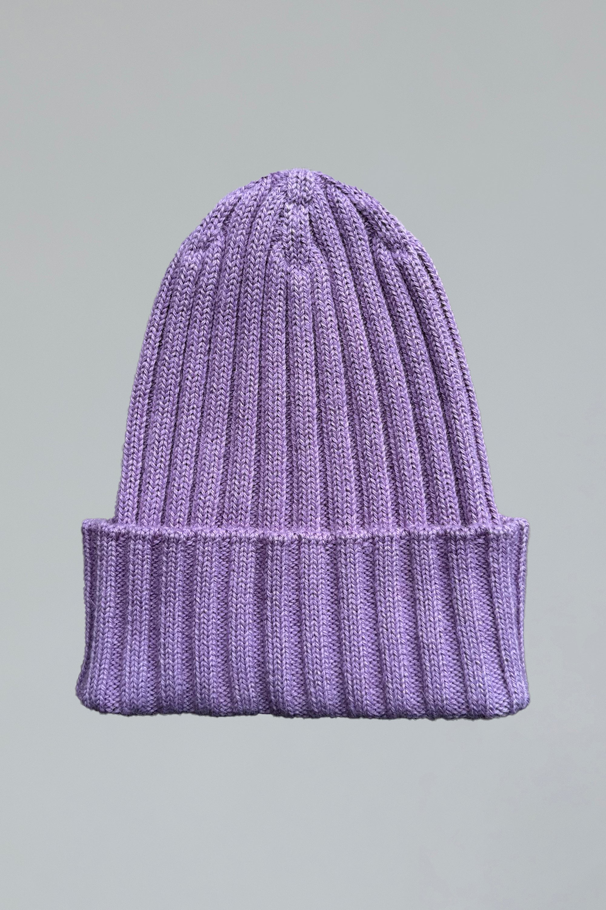 RIBBED BEANIE - IRIS