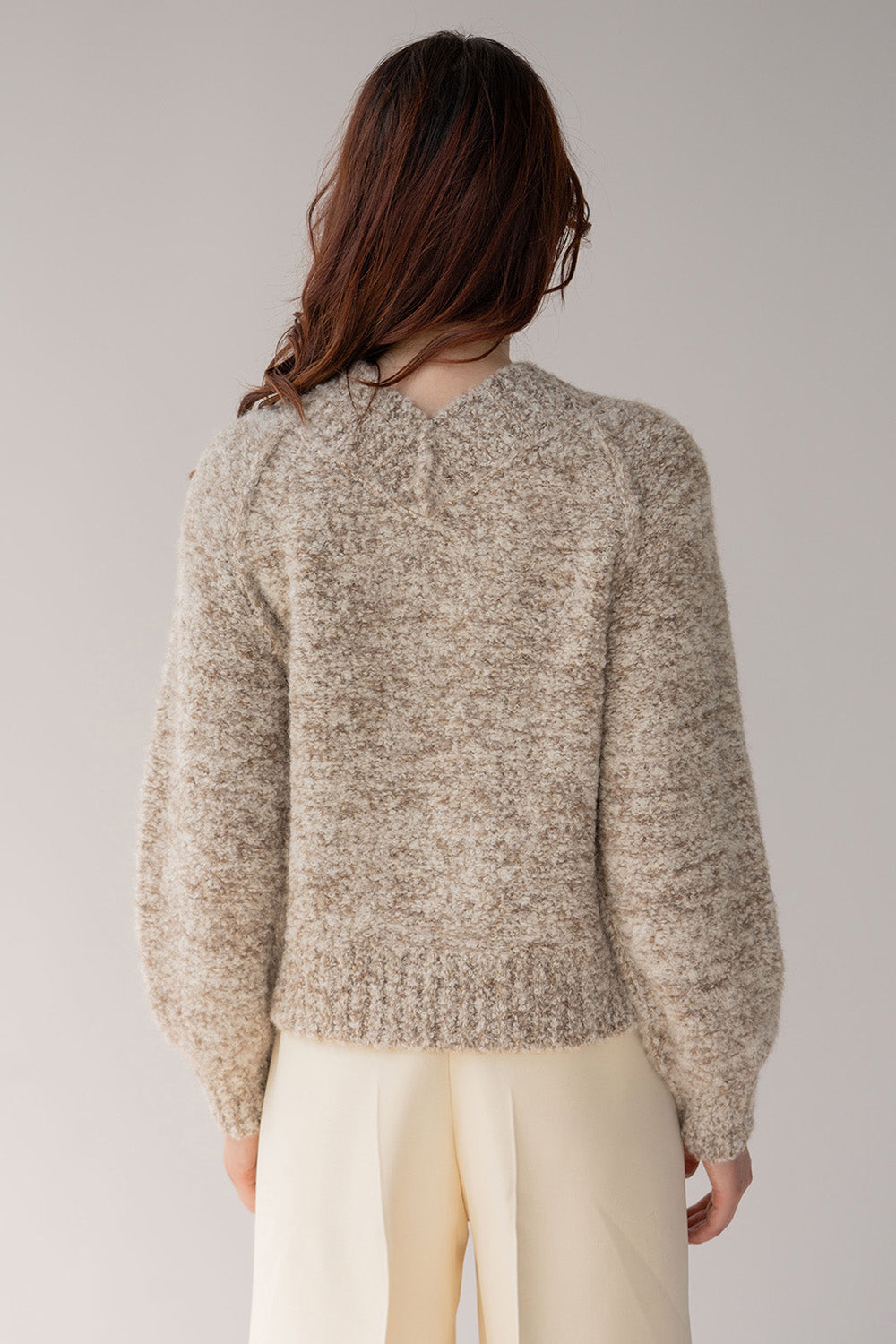 Boucle sweater sales