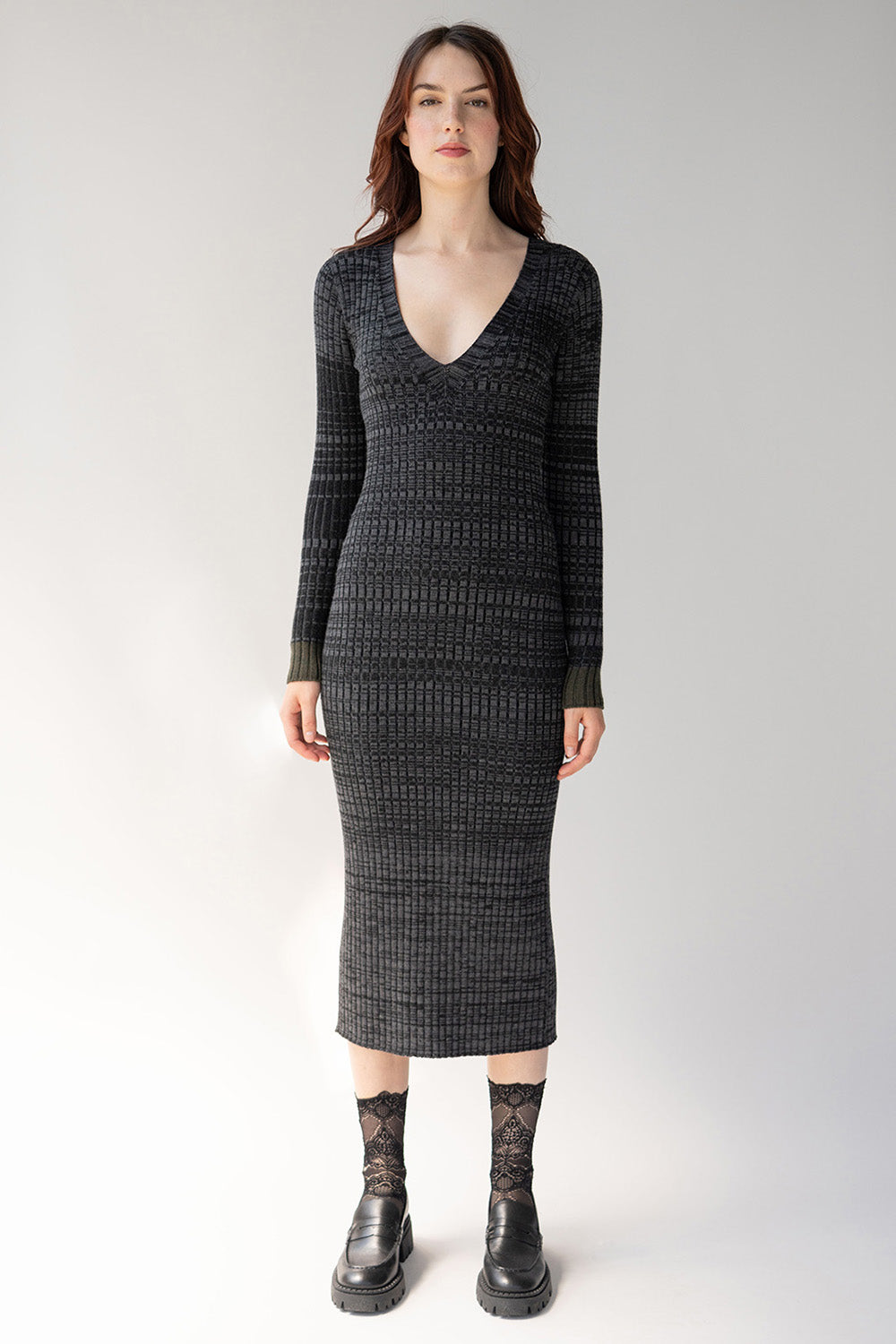 Black wool dress OVERSIZED - Lemuse