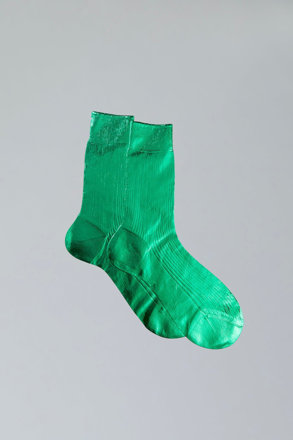 Maria La Rosa Lumine Ribbed Silk Socks – Emerald