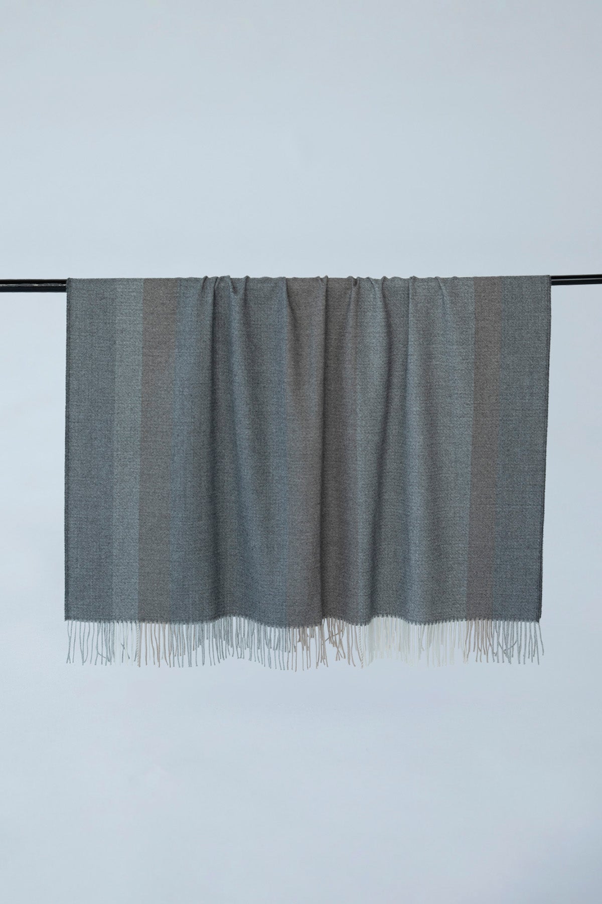 MONO STRIPE THROW - CHARCOAL