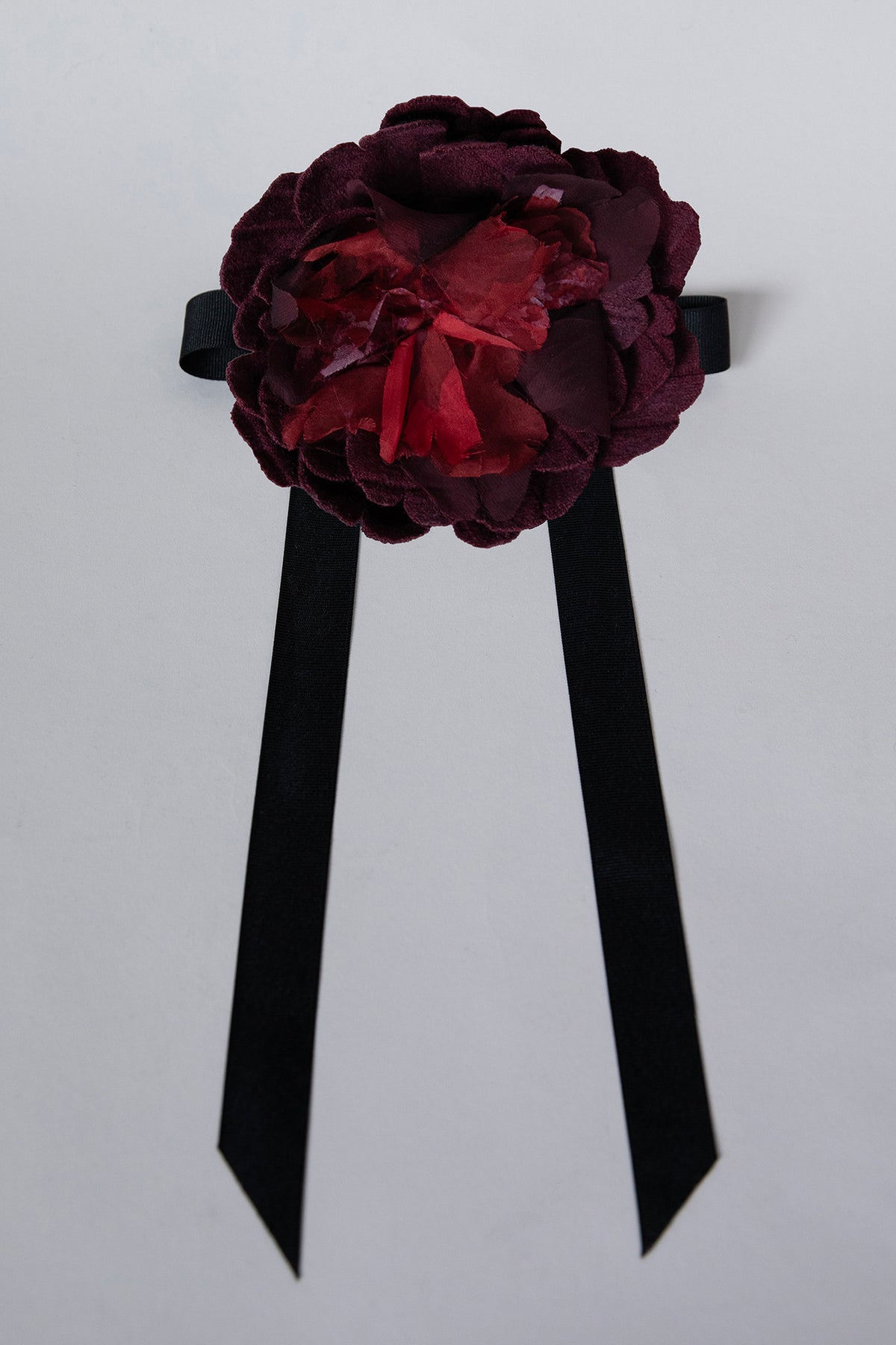 Peonettes Hand-Sculpted Peony Brooch – Burgundy