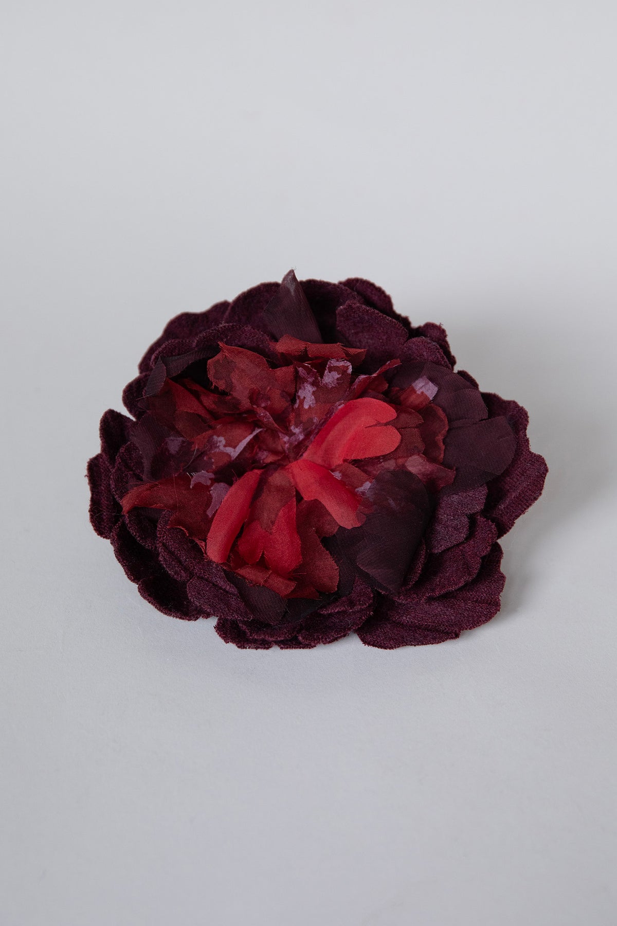 Peonettes Hand-Sculpted Peony Brooch – Burgundy