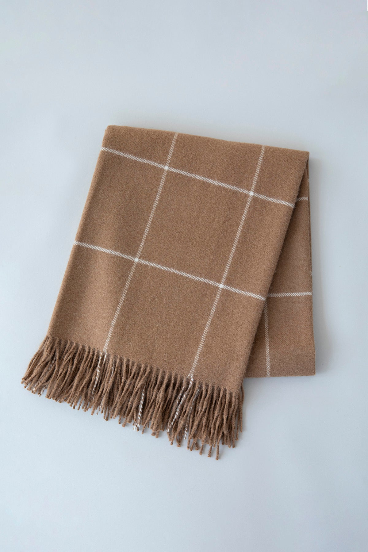 WINDOWPANE THROW - CAMEL